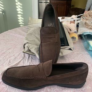 JP Tods Brown Suede Men’s Loafers/Shoes - Sz. 10